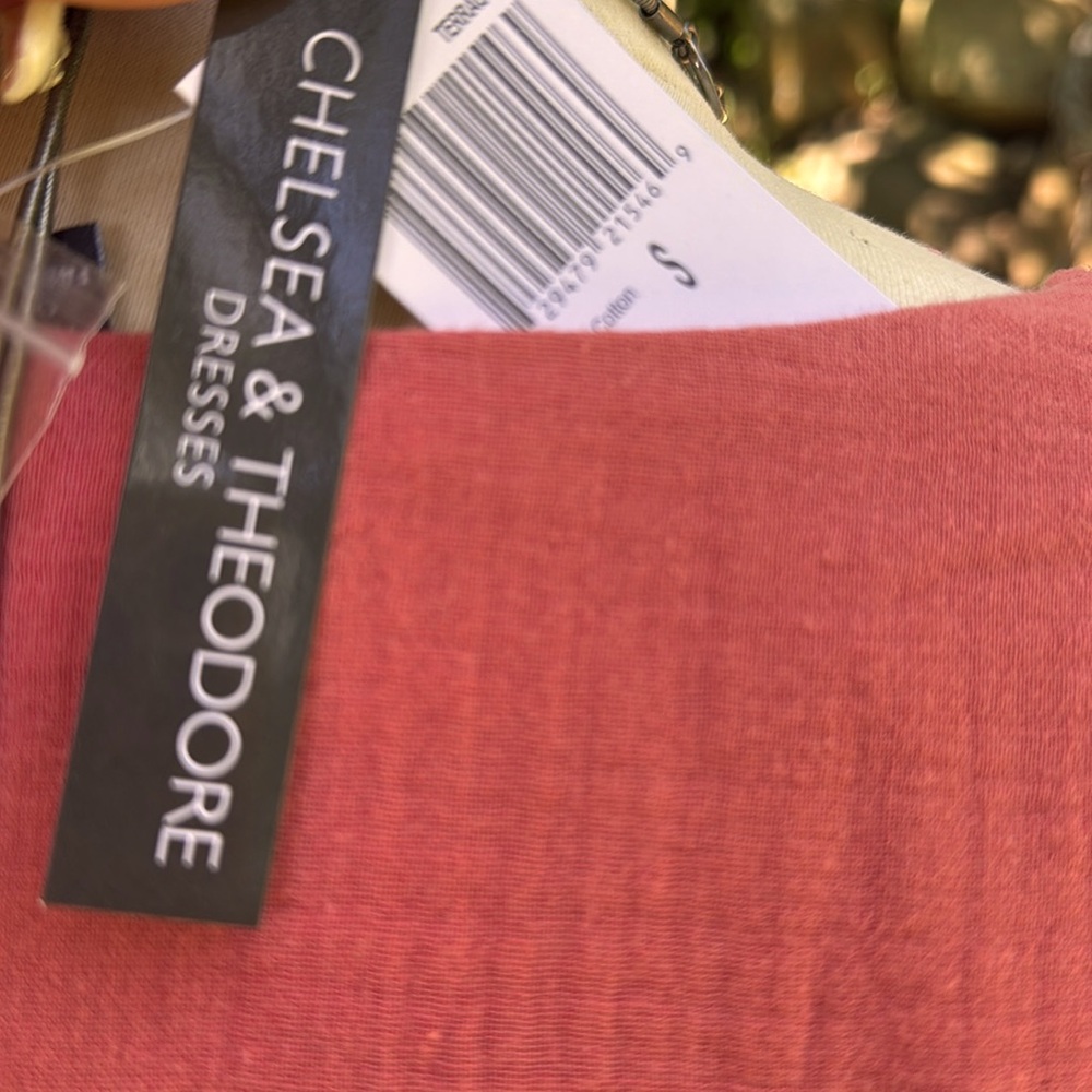 CHELSEA & THEODORE COTTON RUFFLES MIDI DRESS- S- NWT ! πππ - Picture 7 of 10